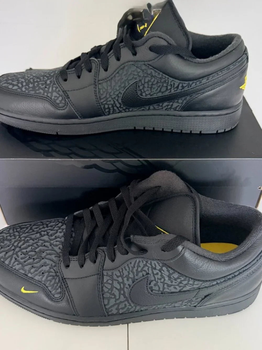 Air Jordan 1 SE Low Black Anthracite Tour Yellow Mens 13 IM6568-010